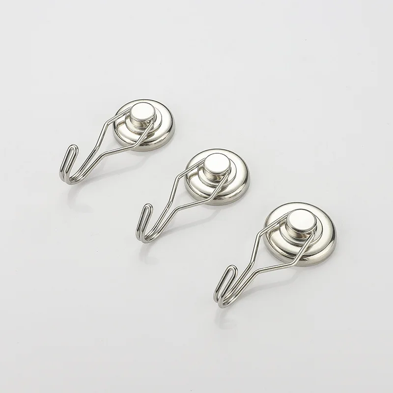 360 Grad drehbarer Magnethaken, starke Krafthaken, Magnet, super stanzfrei, selbstklebender Schlüsselaufhänger, Wandhaken – Detail 1