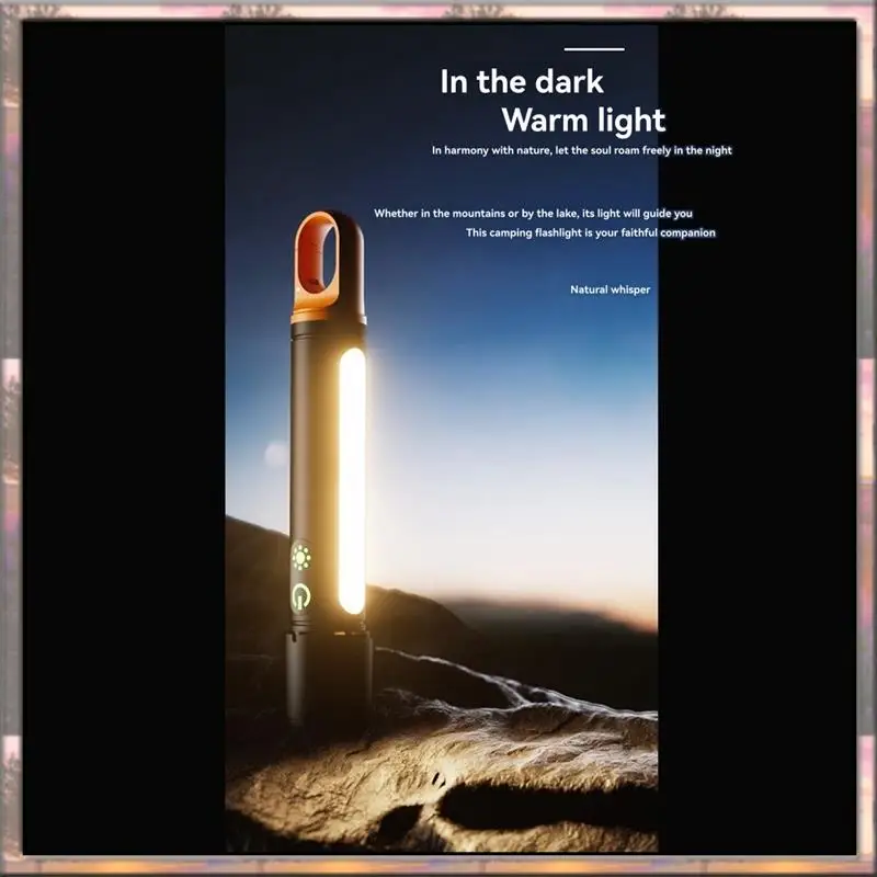 

BAAZ HOT Фонарик с зумом 3500 мАч Батарея Type-C Зарядка с боковым освещением Многофункциональный сильный свет для кемпинга