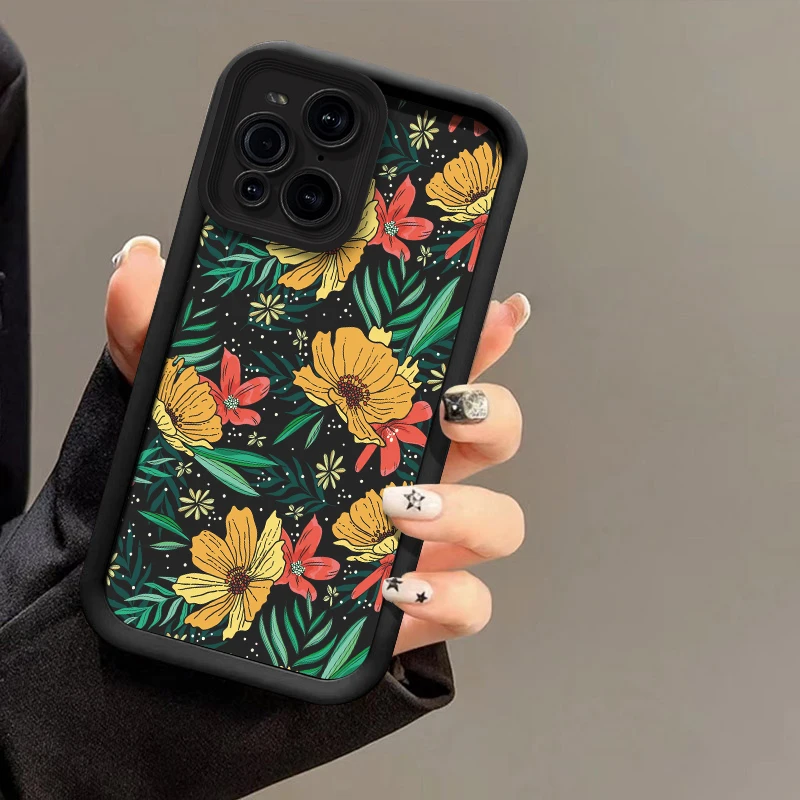 Bloemenprint Telefoonhoesje Voor Motorola Moto Edge 40 Neo 50 60 Fusion G86 G56 G85 G84 E13 E14 E40 TPU Schokbestendig Matte Soft Cover