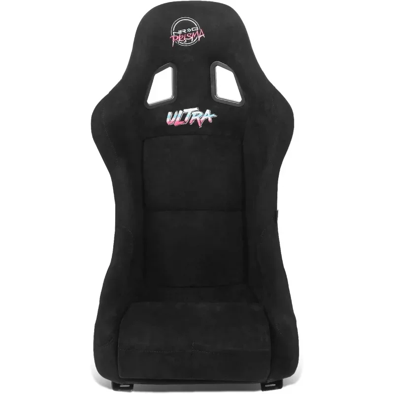 NRG-FRP-303BK-ULTRA Universal Fixed Back Bucket Racing Seat with Side Mount Adapters for 6-Point Harnesses, Size M, Black Seat C