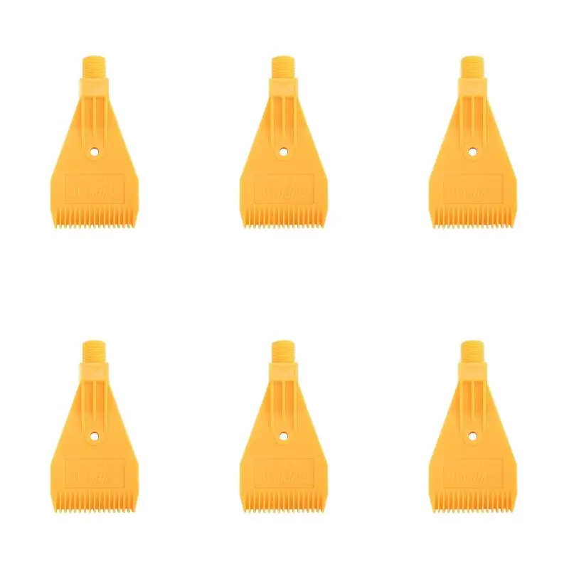 6Pack X(1/4BSP Male Thread ABS Single Hole Air Blow Off Flat Jet Nozzle Yellow 1/4 BSP