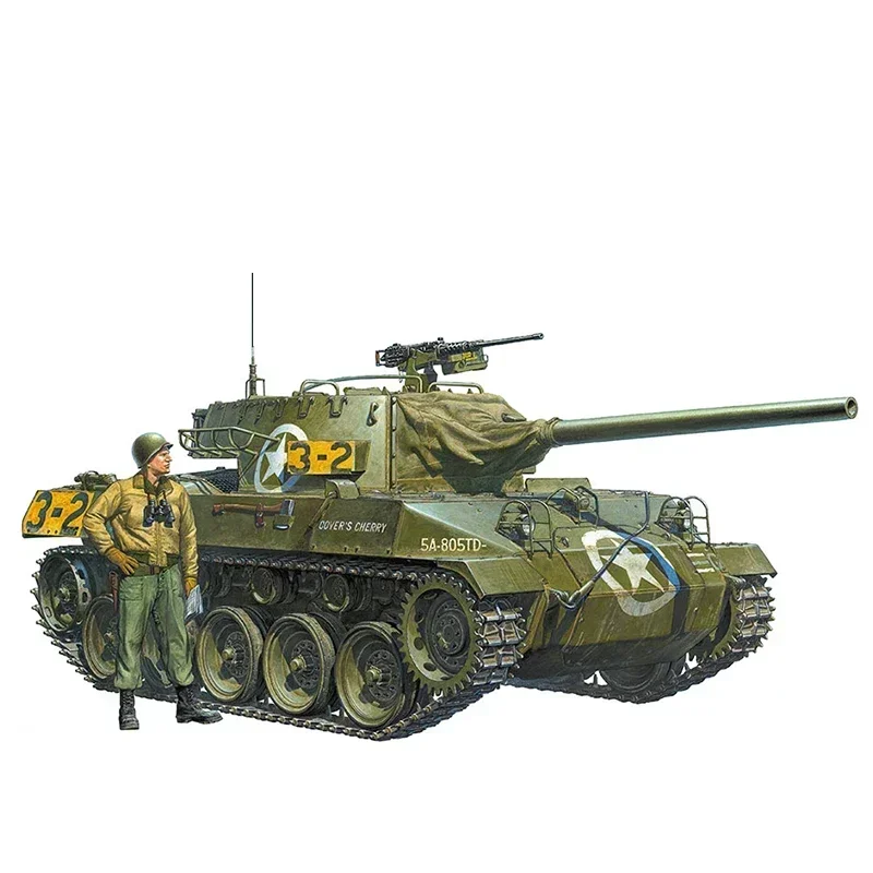 Tamiya 35376 Escala 1/35 EUA M18 Hellcat Kit de modelo estático militar - Conjunto de construção DIY para hobby