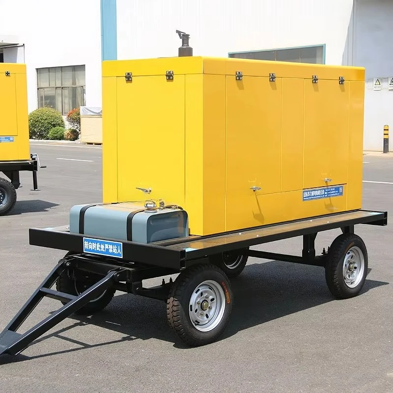 Trailer Diesel Generator Set Open Frame Generator Set with 50Hz Industrial Use 380V Emergency Power Supply