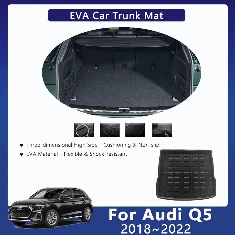 

Car EVA Rear Trunk Mats For Audi Q5 SQ5 FY MK2 2018 2019 2020 2021 2022 Anti-dirty Trunk Storage Pad Carpet Rug Auto Accessories