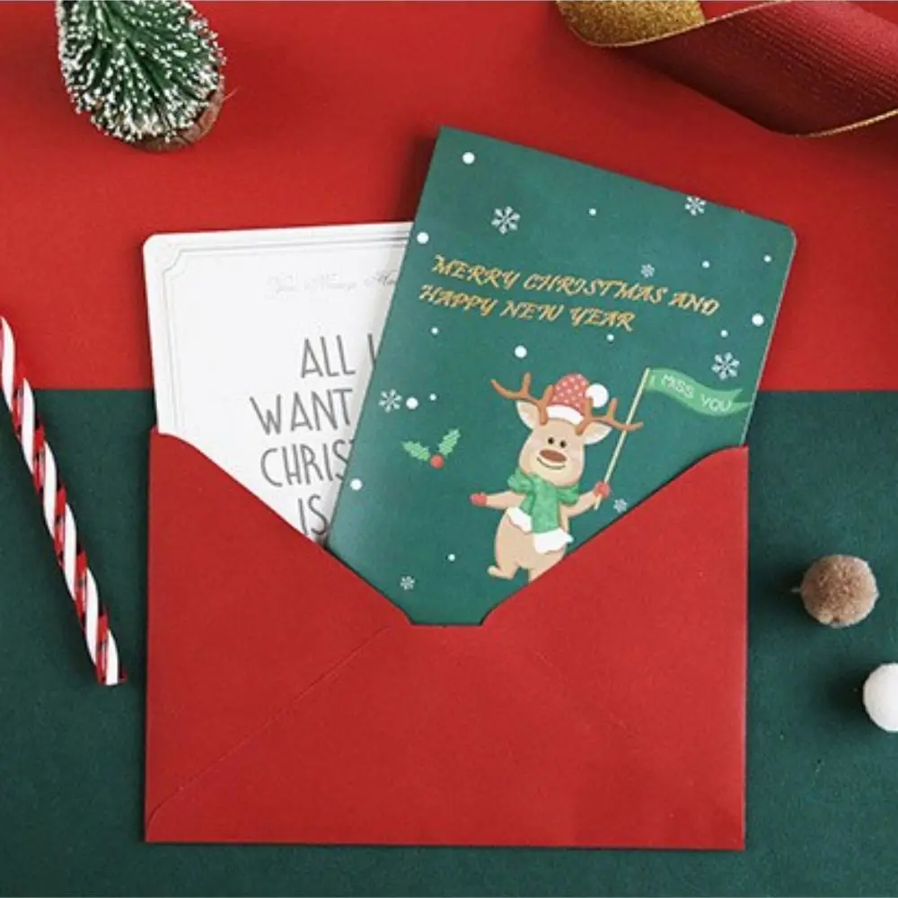 

Up Marry Christmas New Year Gifts Santa Claus Blessing Cards Christmas Postcard Thank You Cards Greeting Cards With Envelope