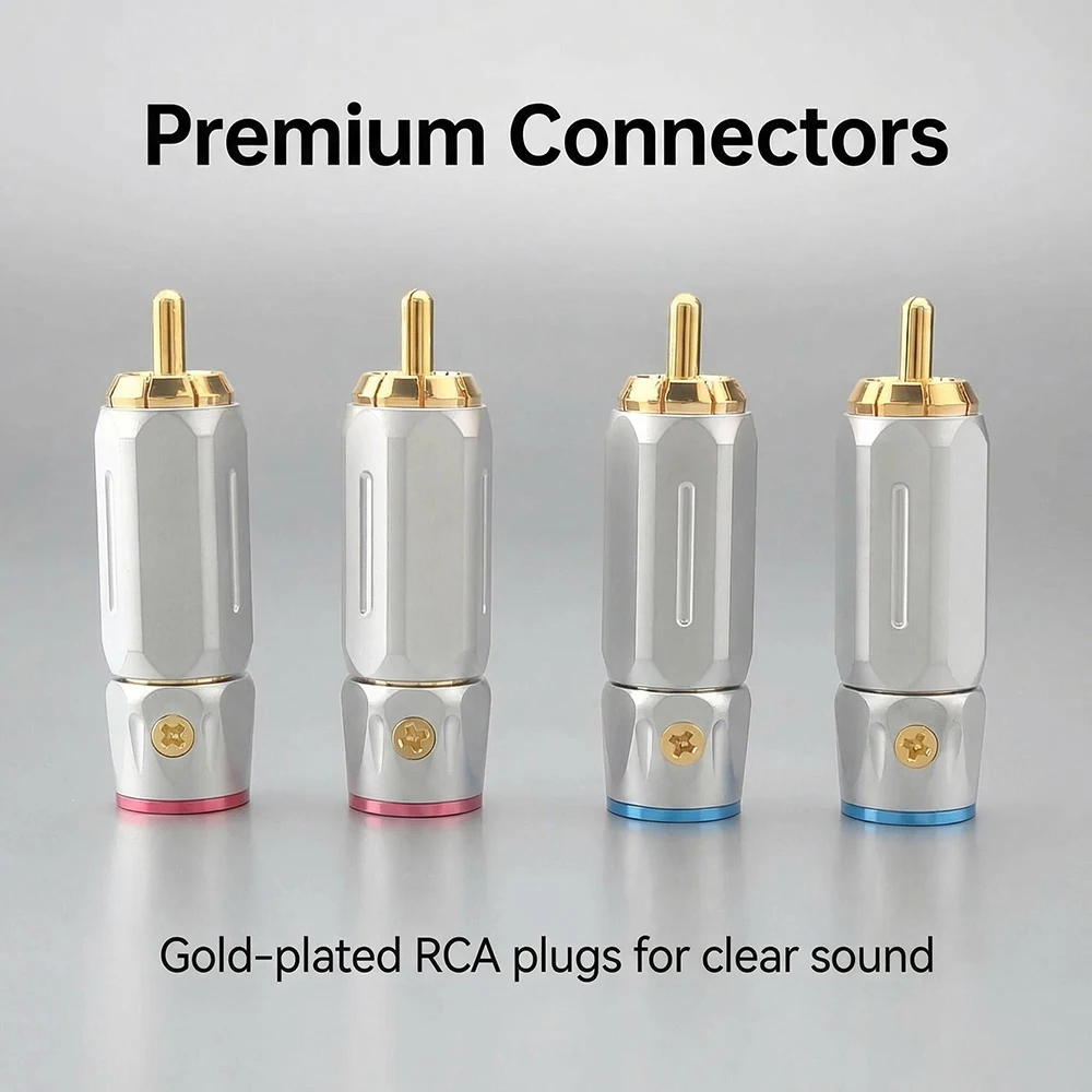 

Позолоченный RCA-разъем Aouyade, аудиоусилитель, AV-кабель для аудио-видео передачи, коаксиальный сигнальный кабель, клемма для сигнальной линии
