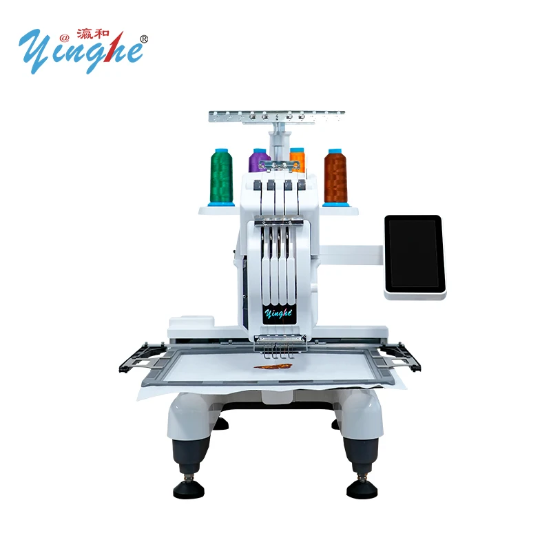 YH-401 Automatic Flat Embroidery Machine Single Head 4 Needle Computerized Embroidery Equipment For Clothing