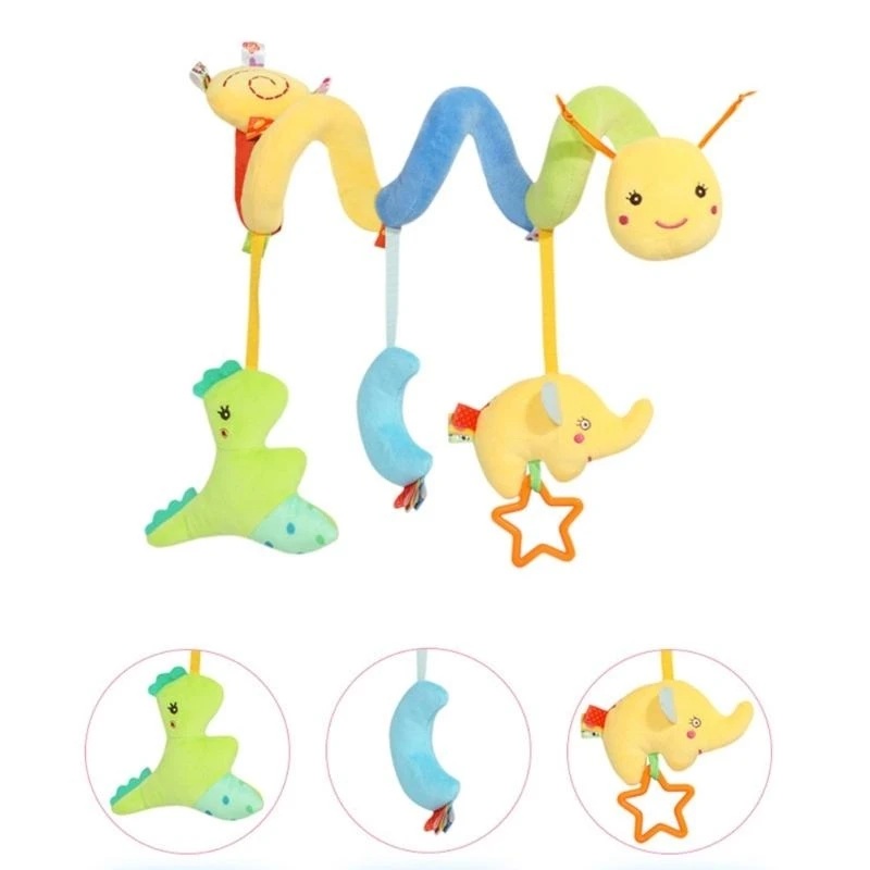 Culla per bambini Sonagli appesi Seggiolini per auto a spirale Giocattolo per neonati Ragazzi Ragazze 15UB