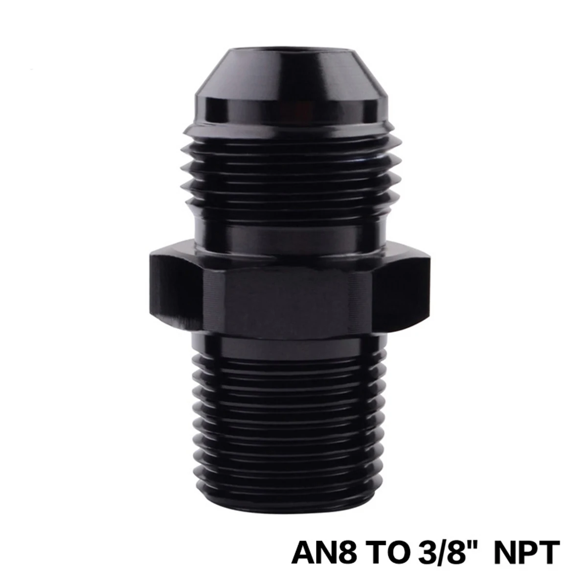 

1PCS AN8 Male to 3/8" NPT Straight Fuel Union Adapter Fitting Oil Cooling Aluminum black