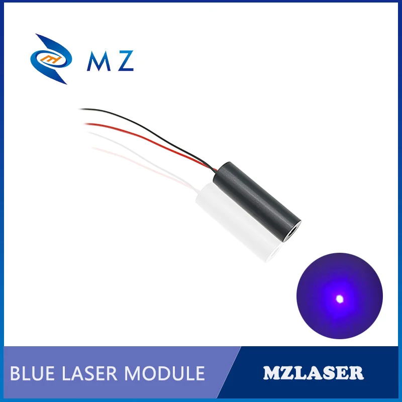 Hot Selling Compact  D12mm 405nm 50mw Blue And Violet UV Dot Laser Diode Module Glass Lens CW Circuit Model  Industrial Grade