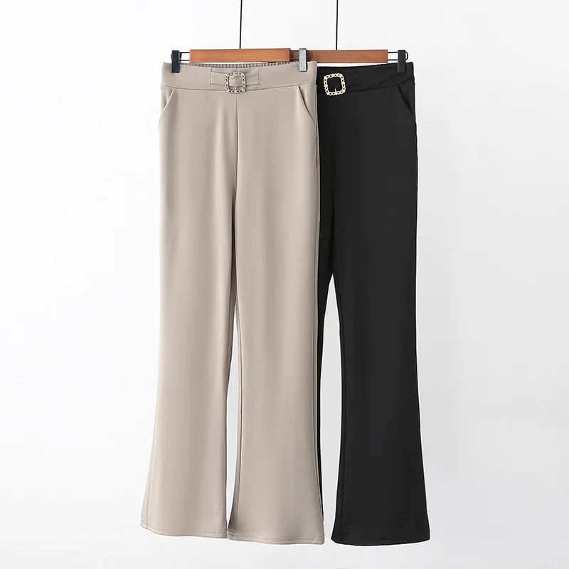 

New Flared Pants For Middle Aged Women Spring And Autumn Fashionable Trousers