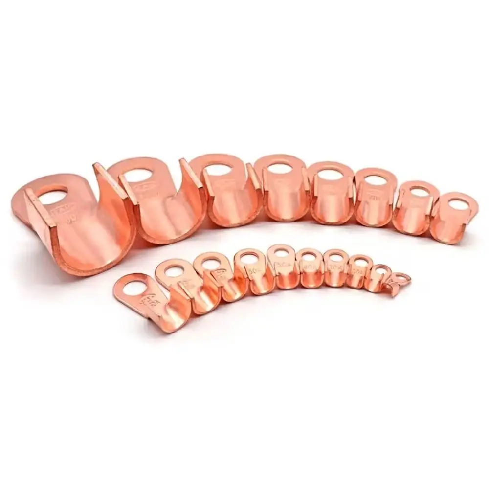 5/10Pcs OT Type OT Wire Nose Terminal Crimp 10A-400A Copper OT Cable Connector Kit 1.5-16mm2 Bolt Hole OT Lugs Ring Crimp