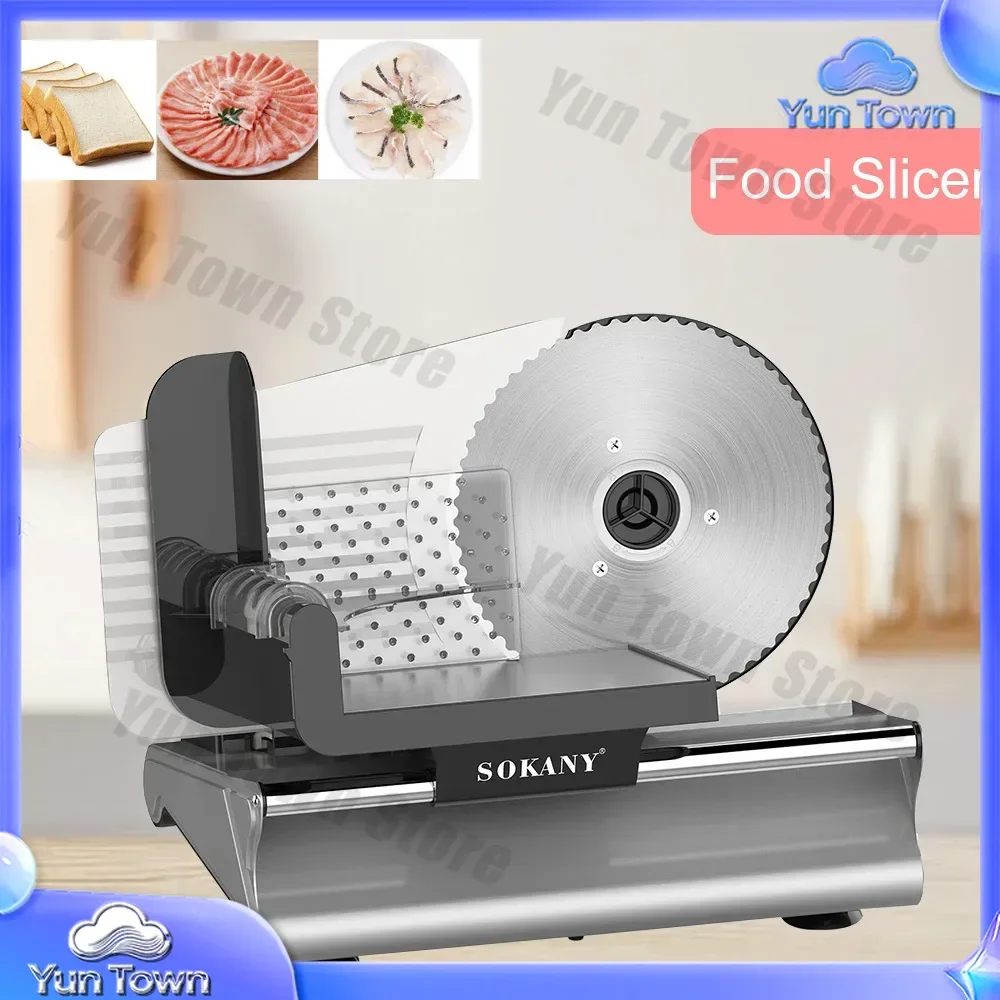 110V-220v Toast Bread Slicer, Meat Slicer, Bread Slicer, Multi-functional Mutton Roll Machine Kitchen Appliances 200W