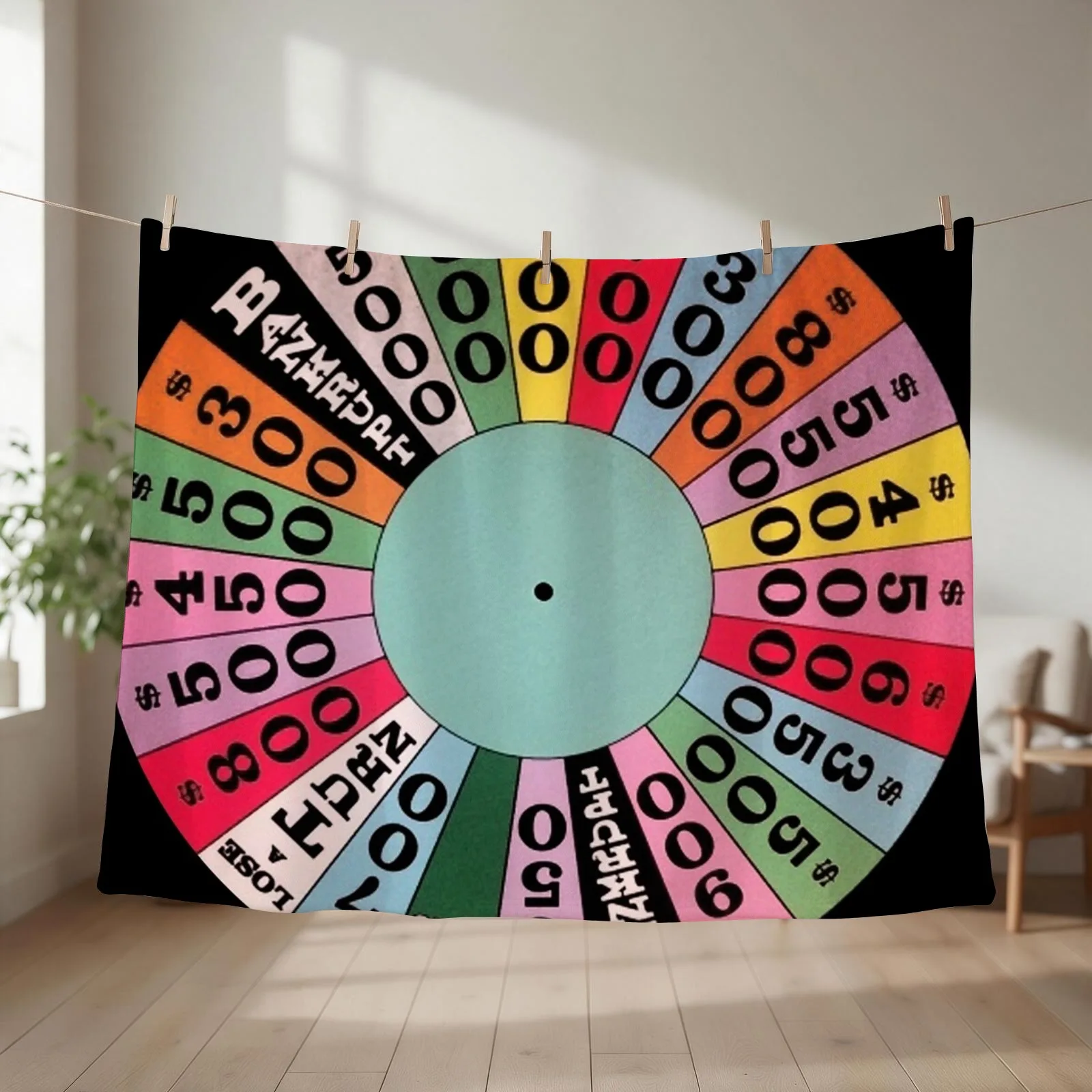 Wheel of Fortune carnival wheel (game show) Throw Blanket couch cozy soft plush fuzzy picnic outdoor blanket