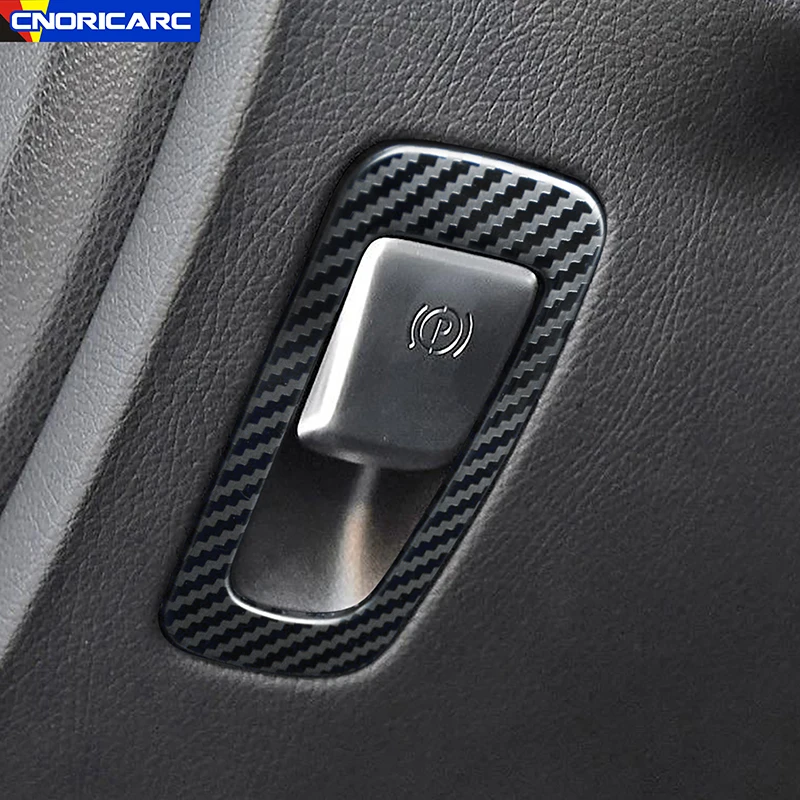 

For Mercedes Benz C Class W205 GLC X253 2015-2020 Car Electronic Handbrake Frame Trim Carbon Fiber Pattern Interior Accessories