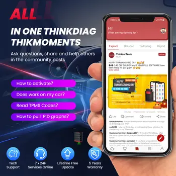 THINKCAR Thinkdiag Mini Bluetooth OBD2 skener Diagnostický nástroj Celosystémový skener automobilu Kontrolka motoru Čtečka chybových kódů 10 nejlepší prodej skenování odemknutí auta - №7