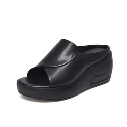 Zapatillas de tacón con punta abierta para mujer, zapatos individuales cómodos, sandalias sexys de suela gruesa sólida, novedad de verano 2024