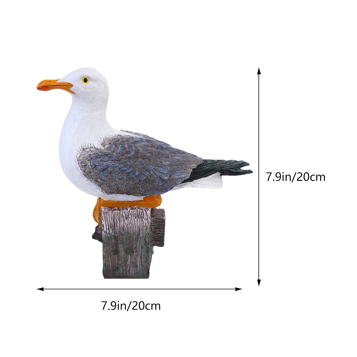 تمثال طائر النورس الزخرفي من الراتنج، تصميم عصري بسيط لتزيين الطاولة والسيارة والنباتات والأشجار، حرفة فنية على شكل طائر في وعاء باللونين الأبيض والرمادي