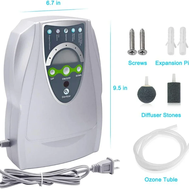220V 110V Ozongenerator Luftreiniger Sterilisator Wasserreiniger Obst Gemüse Lebensmittelzubereitung