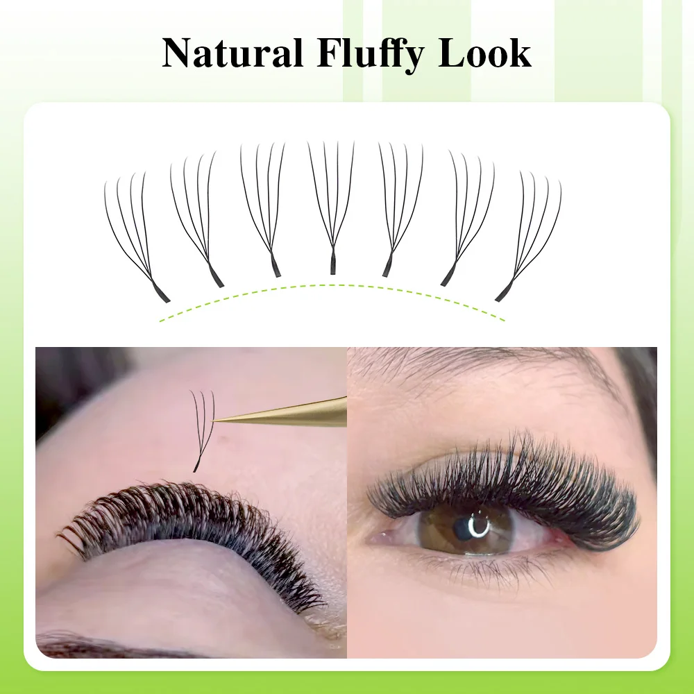 NAGARAKU U-Form 2D/3D/4D/5D Weiche, Natürliche Wimpernverlängerungen, Flauschige Nerz-Imitat-Wimpern, Parallele Make-up-Zubehörteile – Detail 9