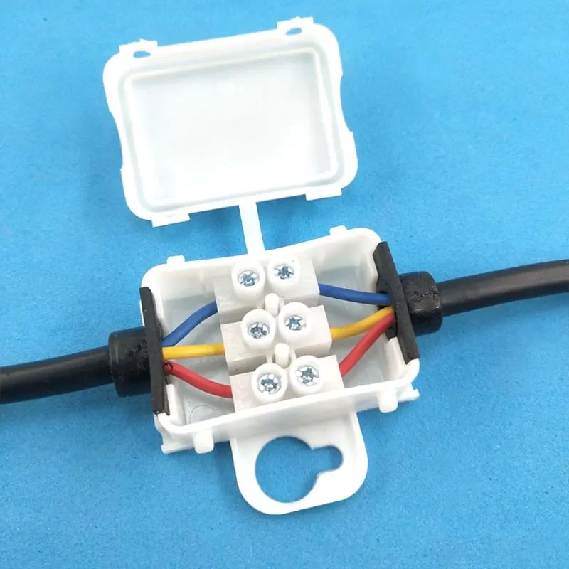 Indoor Splash-proof IP44 Flame Retardant Waterproof Three-Position Direct Junction Box with Terminals Fast Wiring Fixed Solution