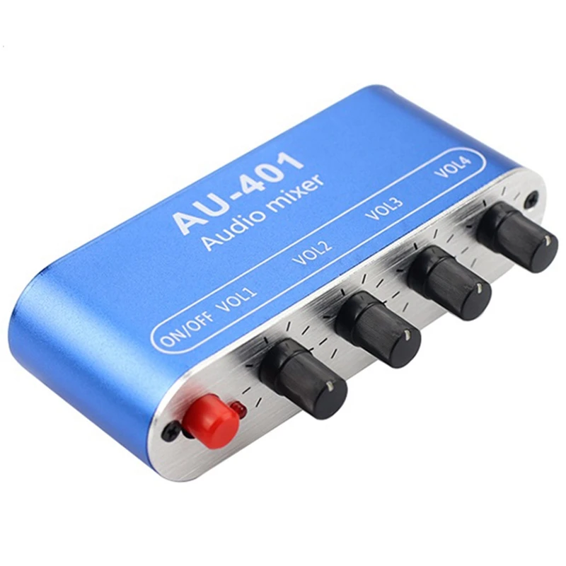 POP-lStereo Mixer (4 Input ,1 Output ) Individually Controls Board DIY Headphones Amplifier Case