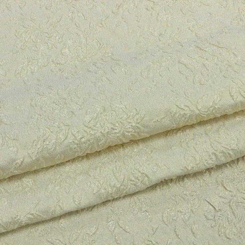 Woven gold three-dimensional jacquard fabric 26mm embossed and concave-convex half skirt clothing designer silk