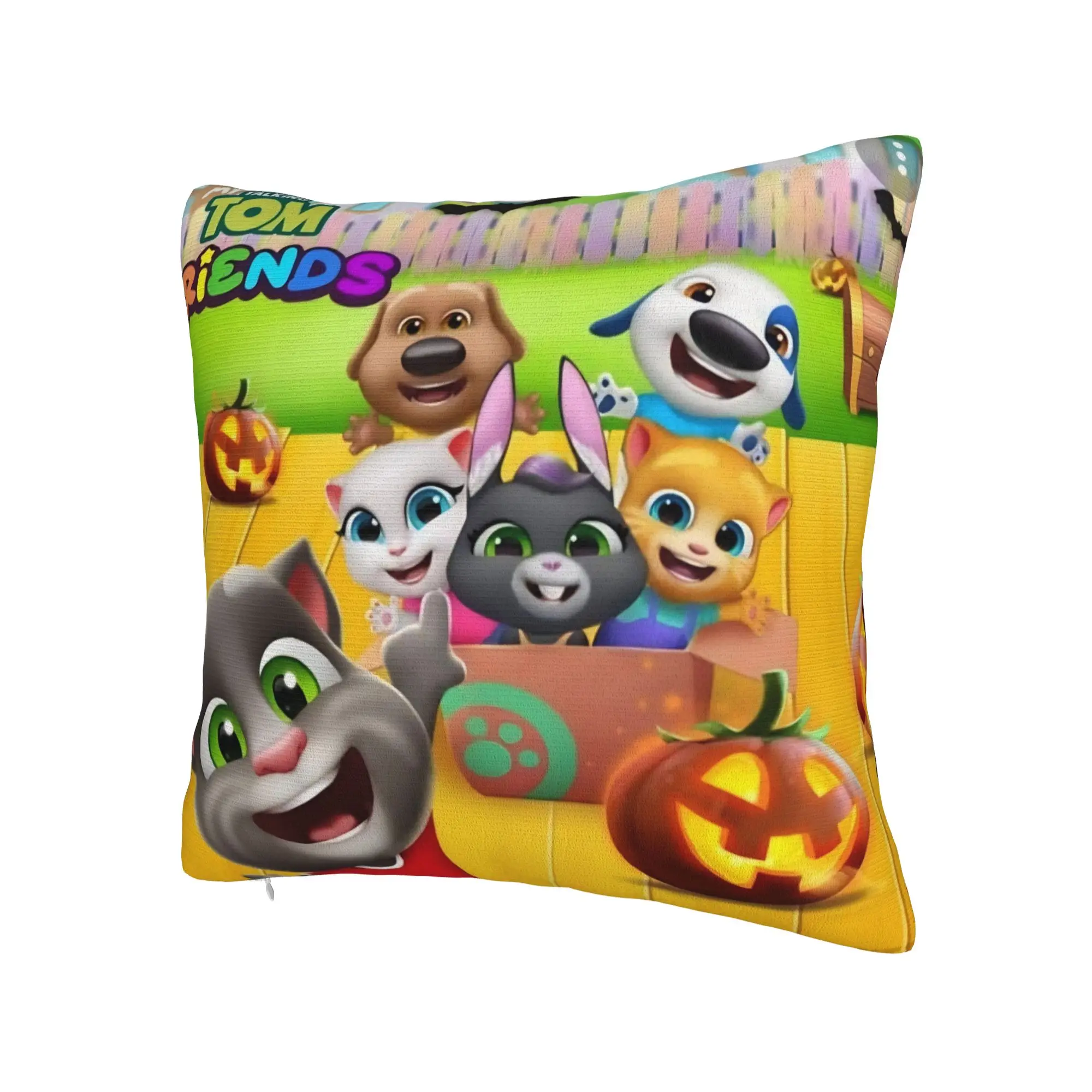 Decorative Pillowcases T-Talking T-Tom And F-Friends Accessories Bed  Pillow Case Cover Zippered Multi Size