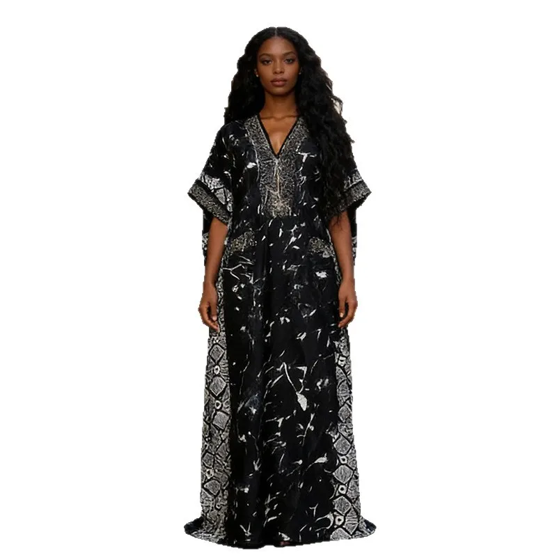 

Plus Size African Dresses for Women Traditional Africa Clothing Dashiki Ankara Outfits Gown Abayas Robe Muslim Kaftan Maxi Dress