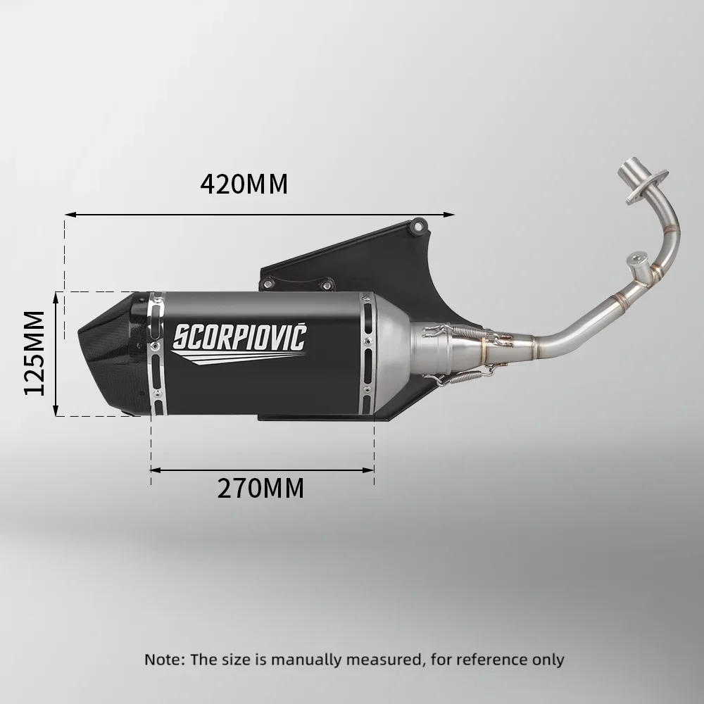 S T Motorcycle Exhaust Muffler, Modified Middle Pipe Connection, A-Link, Full Exhaust Style For Vespa 150, Sprint, Spring