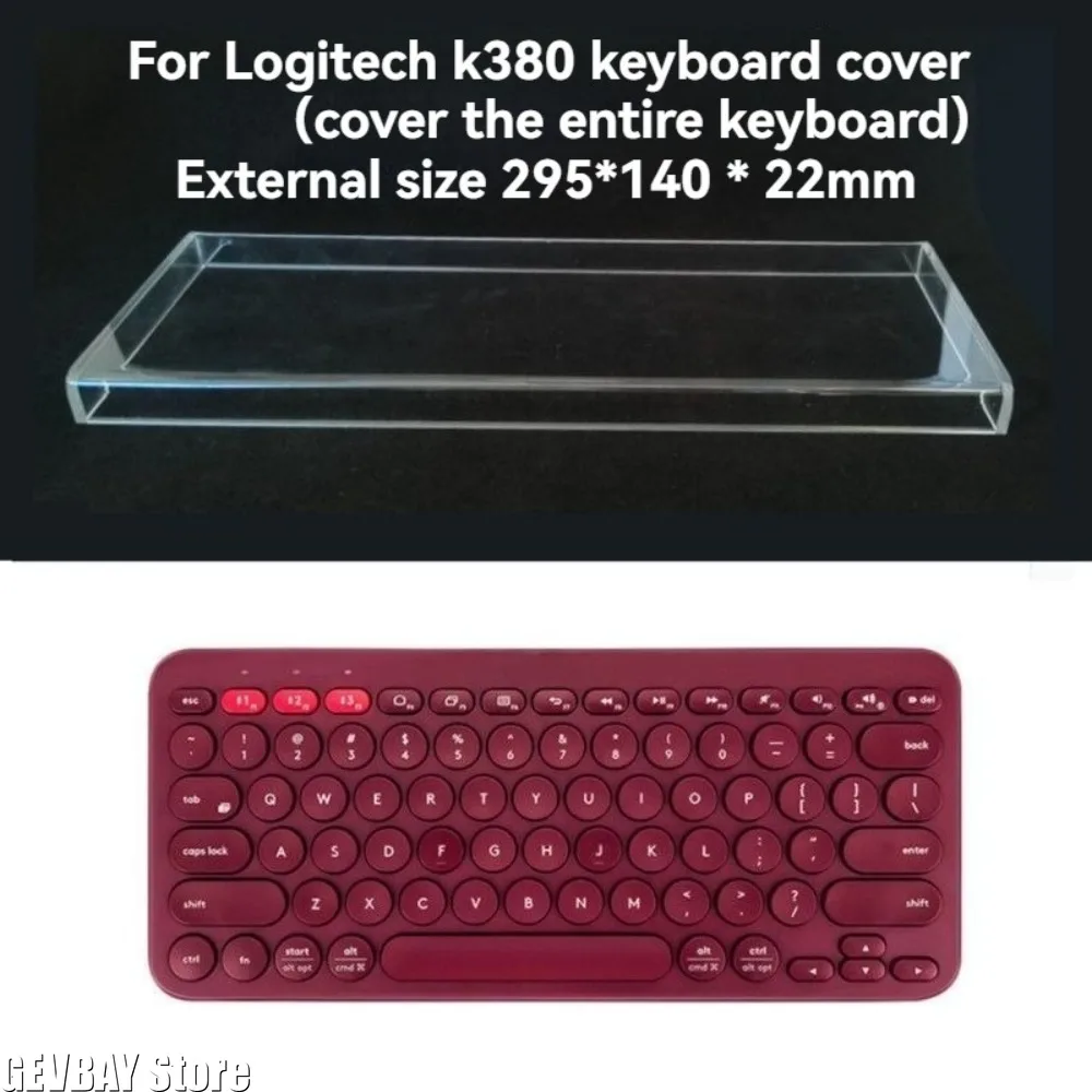 

For Logitech K380 Wireless Bluetooth Keyboard Transparent Dust Cover K480 K580 Acrylic Protective Cover