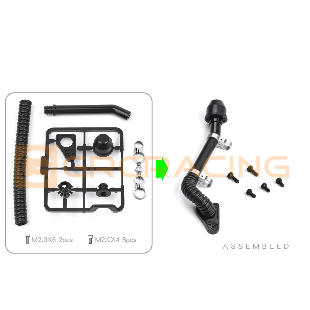 Tubo per immersione tubo ventilato tubo per immersione per 1/10 RC Crawler Car Traxxas TRX4 Land Rover Defender Parts