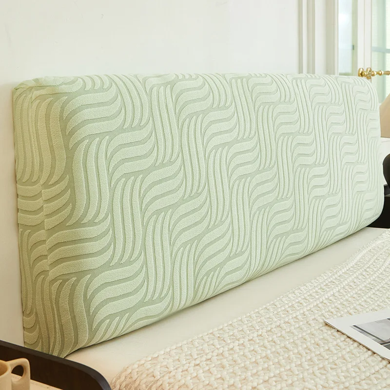 All-Inclusive Jacquard Velvet Stretch Headboard Cover Modern European Style Dust-proof Protector for Soft Pack Headboards