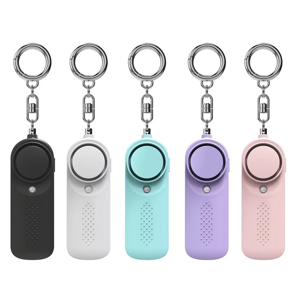 Self Defence Alarm 130DB Loud AAA Battery Led Lights Acoustic Flash Outdoor Security Alarm Keychain for Women Girls Seniors