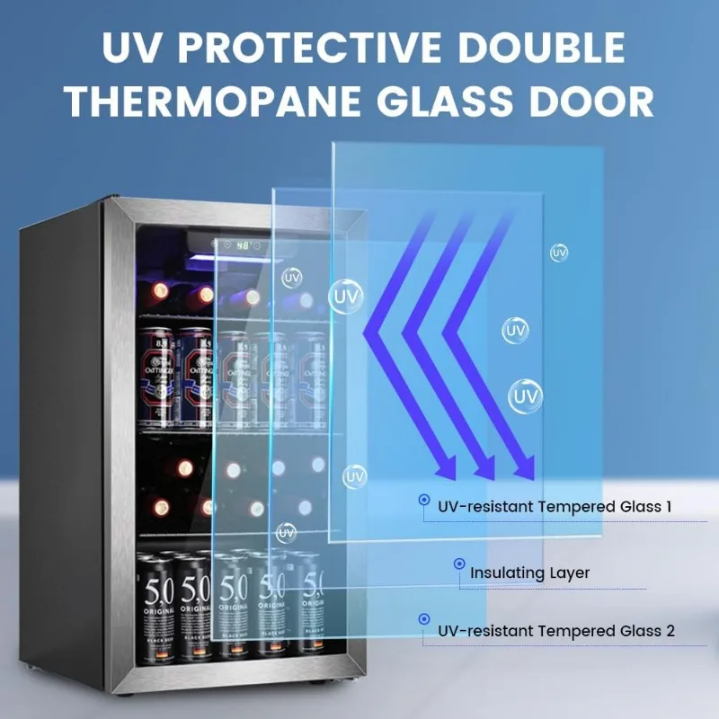 Мини-холодильник 130, холодильник для напитков, холодильник для напитков, 3,2 куб. фута, холодильник для напитков для пива соды, цифровой охладитель с контролем температуры