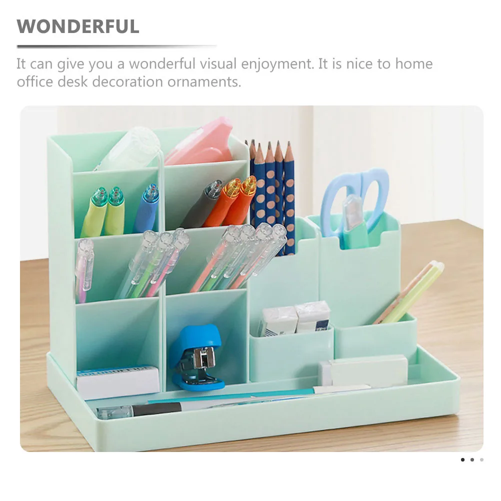 

Combined Pen Holder Multi-Grid Stationery Organizer Practical Design Sturdy Wonderful Visual Enjoyment Office Supply