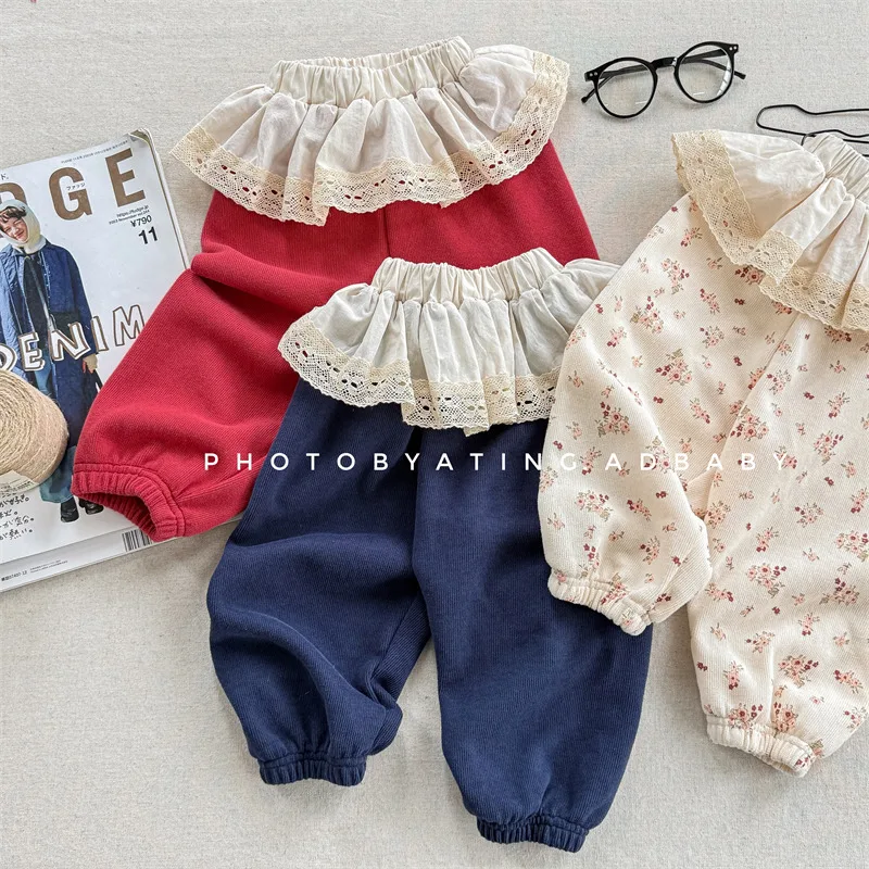 

2025 Autumn Children's Clothing Spring Clothing New Children's Korean Version Autumn Foot Sweatpants Boys and Girls Casual Pants