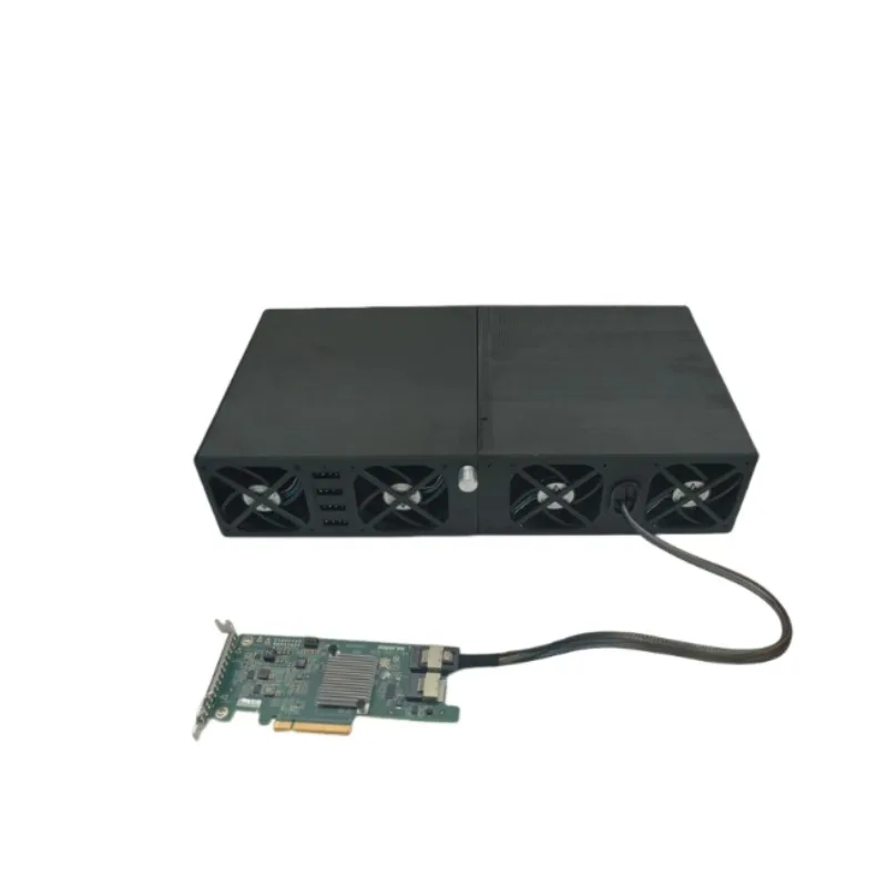 12-Disk Hard Disk Expansion Cabinet External Storage Box Nas 12G Backplane Can Be Connected in Series with Multiple Cages
