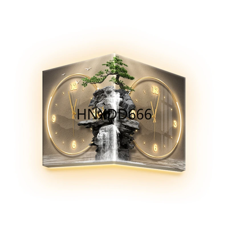 

Nordic Design Corner Wall Clock Light Office Kitchen Bathroom Luxury Clock Wall Bedroom Modern Living Room Decoration