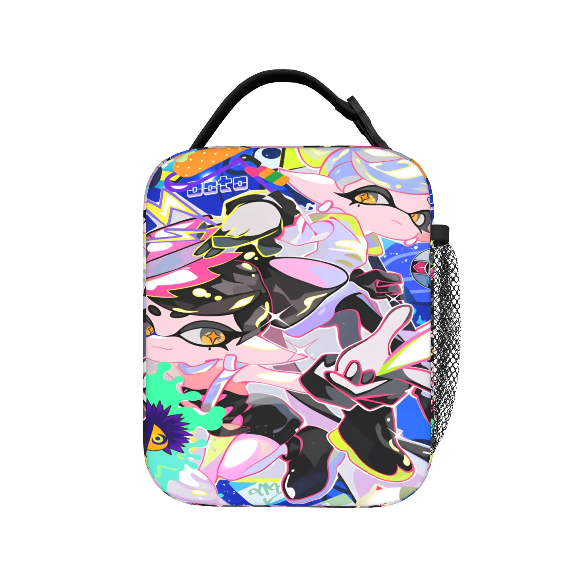 Splatoons Shoot Lunch Bag  Portable Lunch Box Child School Print Cooler Bag Fun Oxford Thermal Tote Handbags