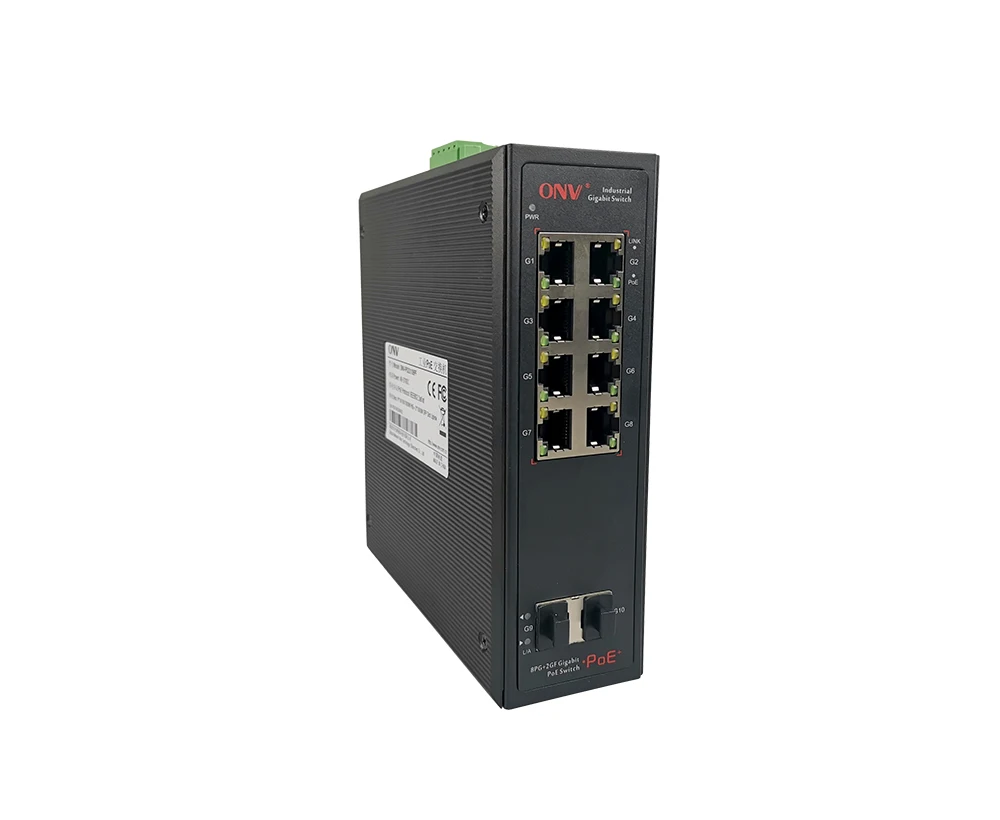 1 Switch Replaces 9 Boxes 8-Port Industrial PoE+ with 2 SFP 8x30W 120W/240W 20Gbps QoS Clean up Your Cabinet