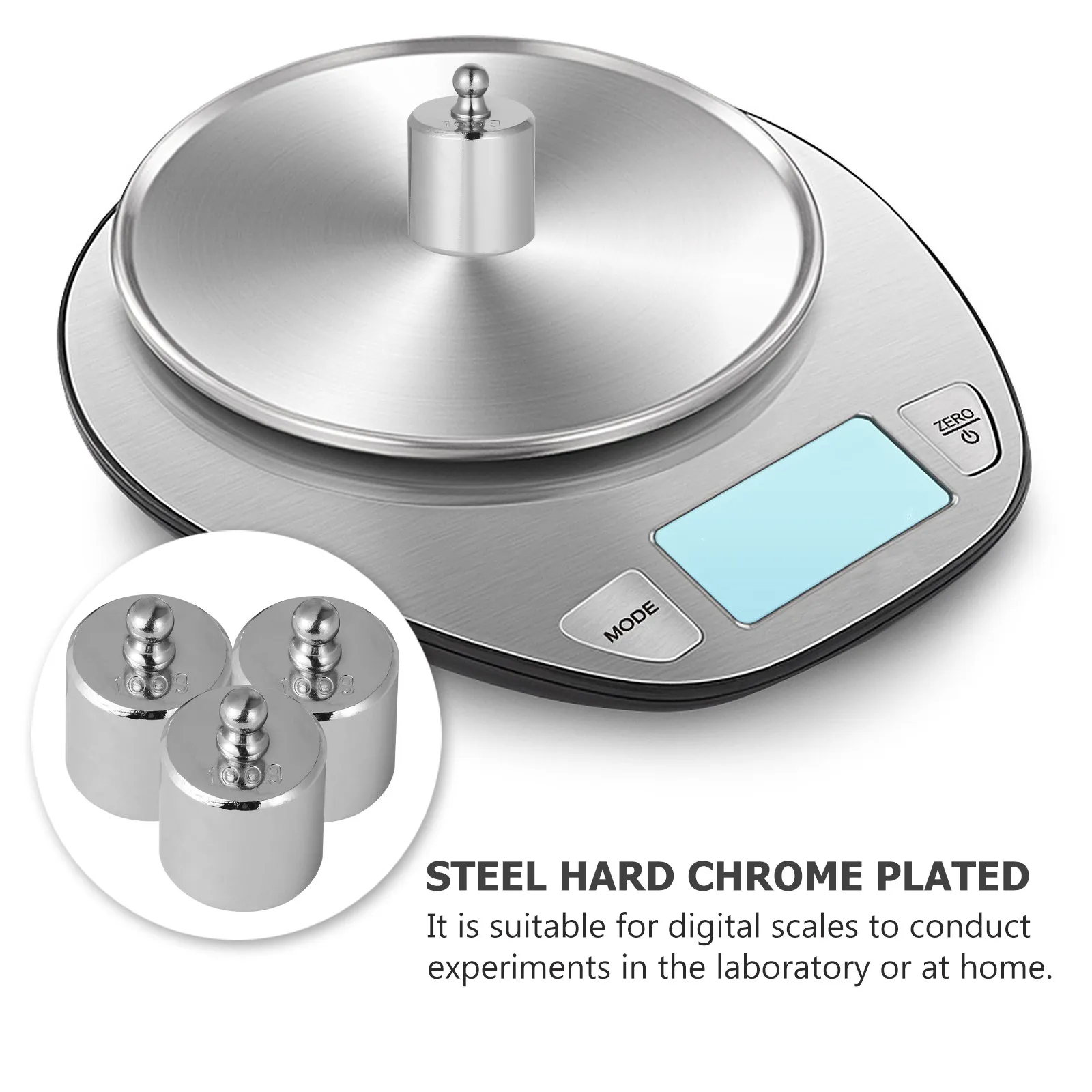 3Pcs Defect-Free Chrome-Plated Steel Calibration Weights 100G for Accurate Digital Scale Calibration Educational Instrument view 5