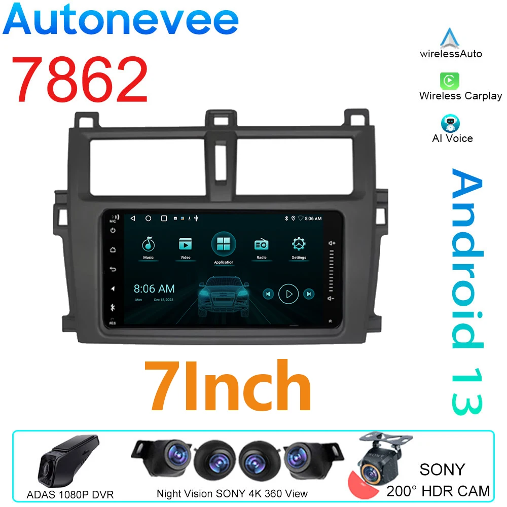 

Car Radio Multimedia Navigation Video Player For Toyota Verso-S Ractis Subaru Trezia Android Auto Carplay GPS Stereo Head Unit