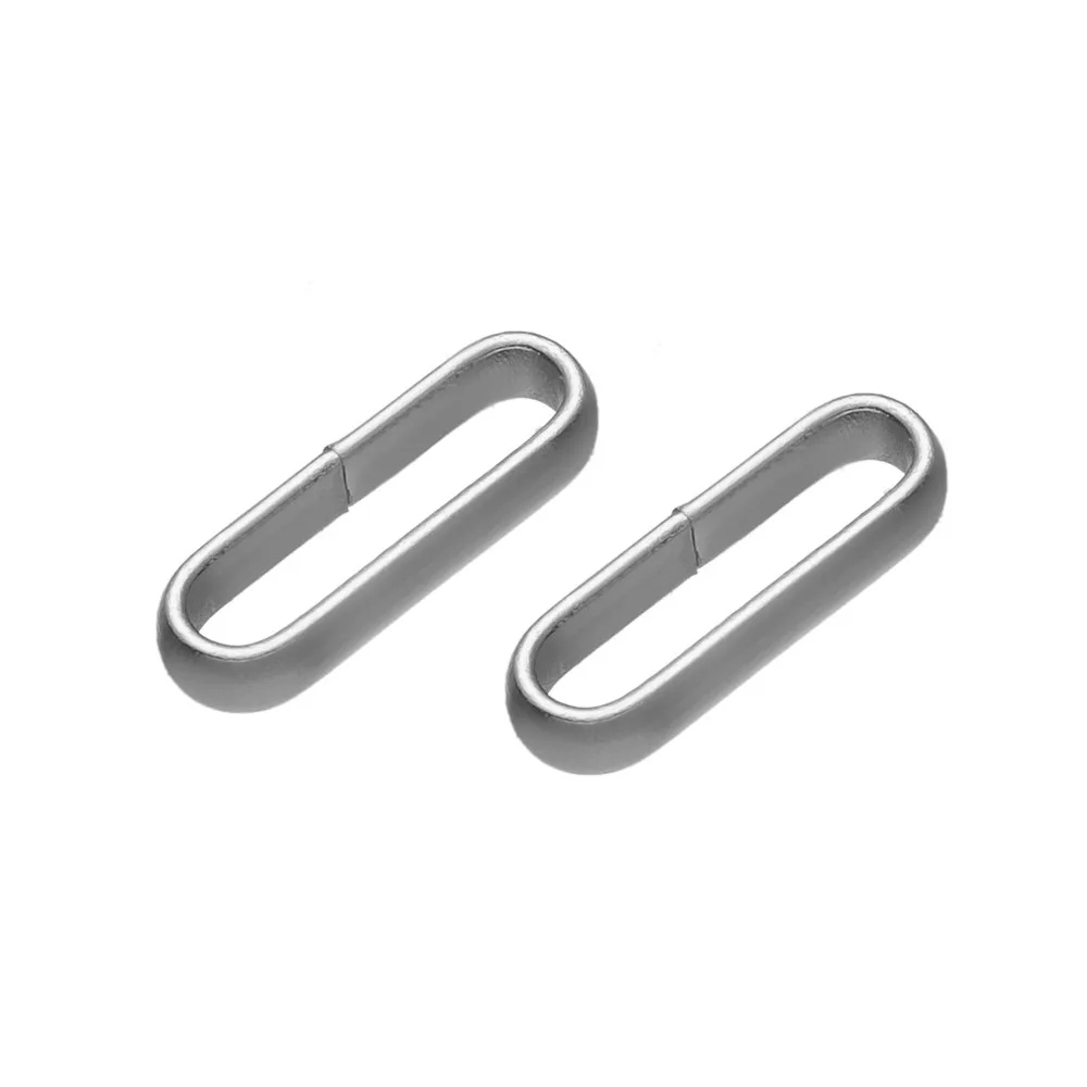 50/100Pcs Oval Shape Stainless Steel Ring For DIY Leather Rope Bracelet Necklace Connectors Jewelry Making Supplies Accessories