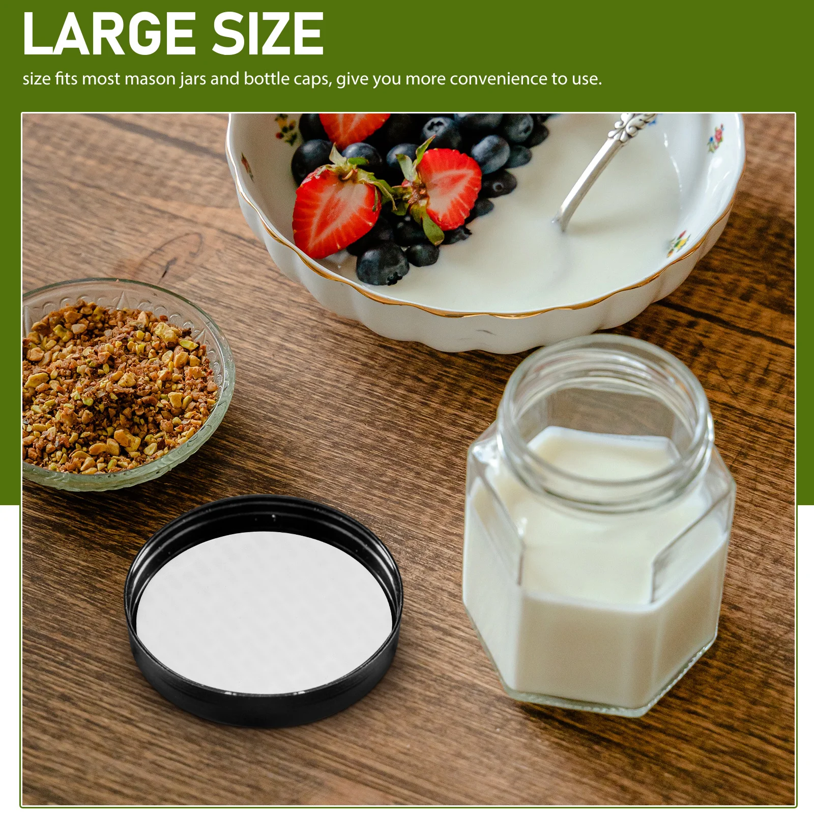 

100Pcs Self Adhesive Gasket Leak Proof Bottle Jar Lid Cap Liners Round Sealing Gasket