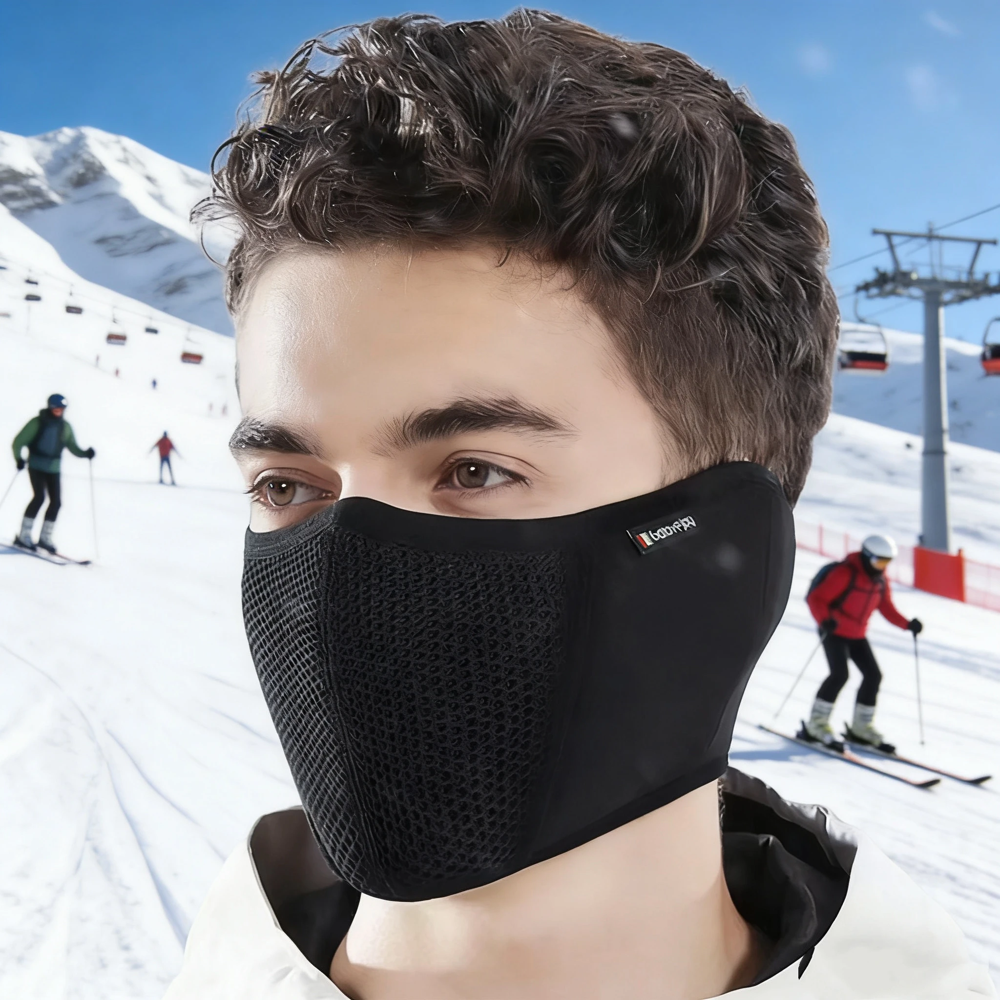 

GTUBIKE зимняя маска для лица, защита ушей, ветрозащитная, холодная, теплая защита ушей, мужская велосипедная маска для шеи, лыжная, для спорта на открытом воздухе, термобелье