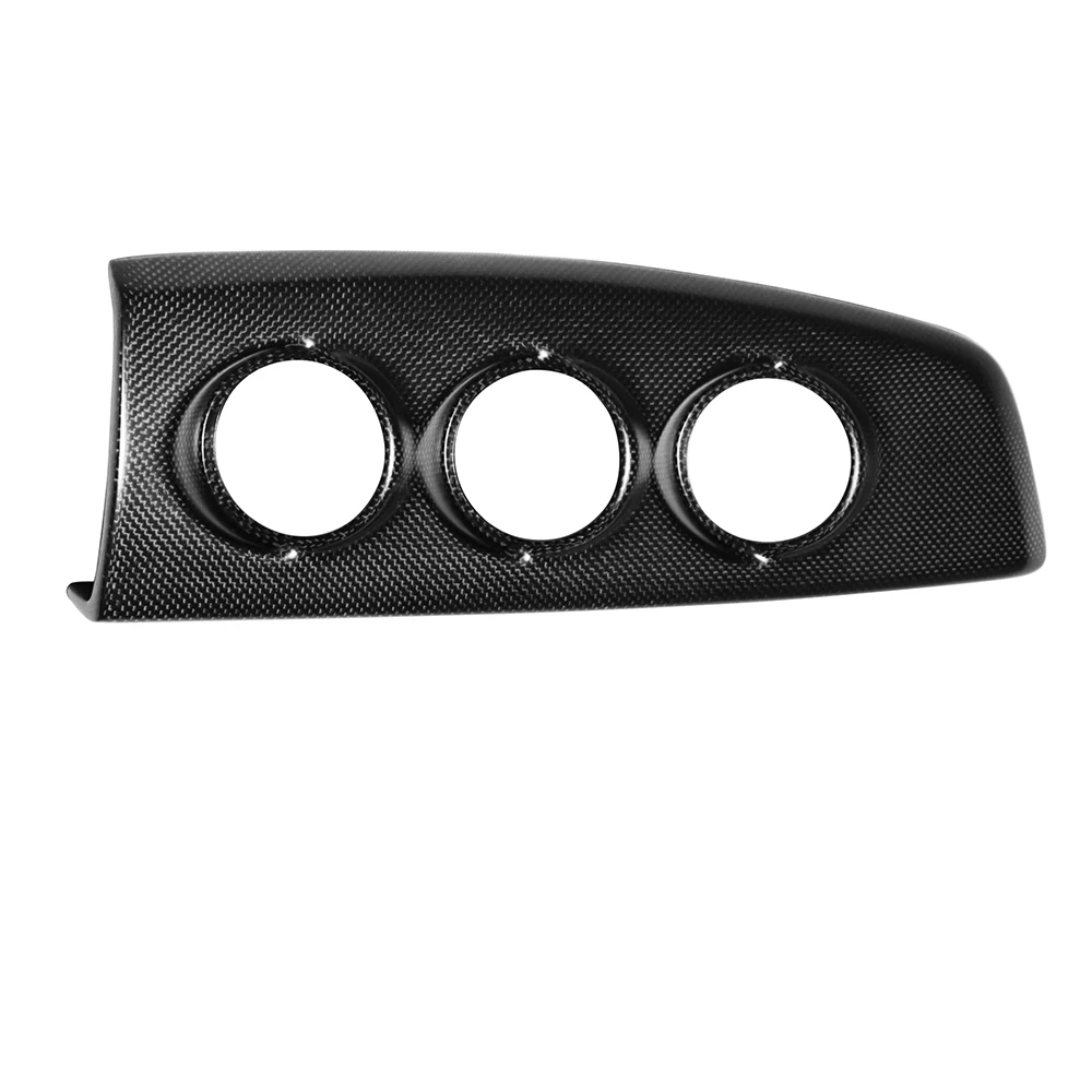 LHD Real Carbon Fiber Console Dashboard Triple Gauge Pod Holder Trim Cover Panel Decoration For Toyota GT86 Subaru BRZ 2012-16