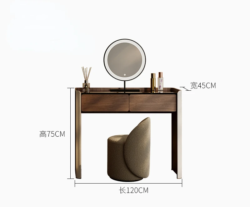 

Light luxury high-end makeup table small apartment