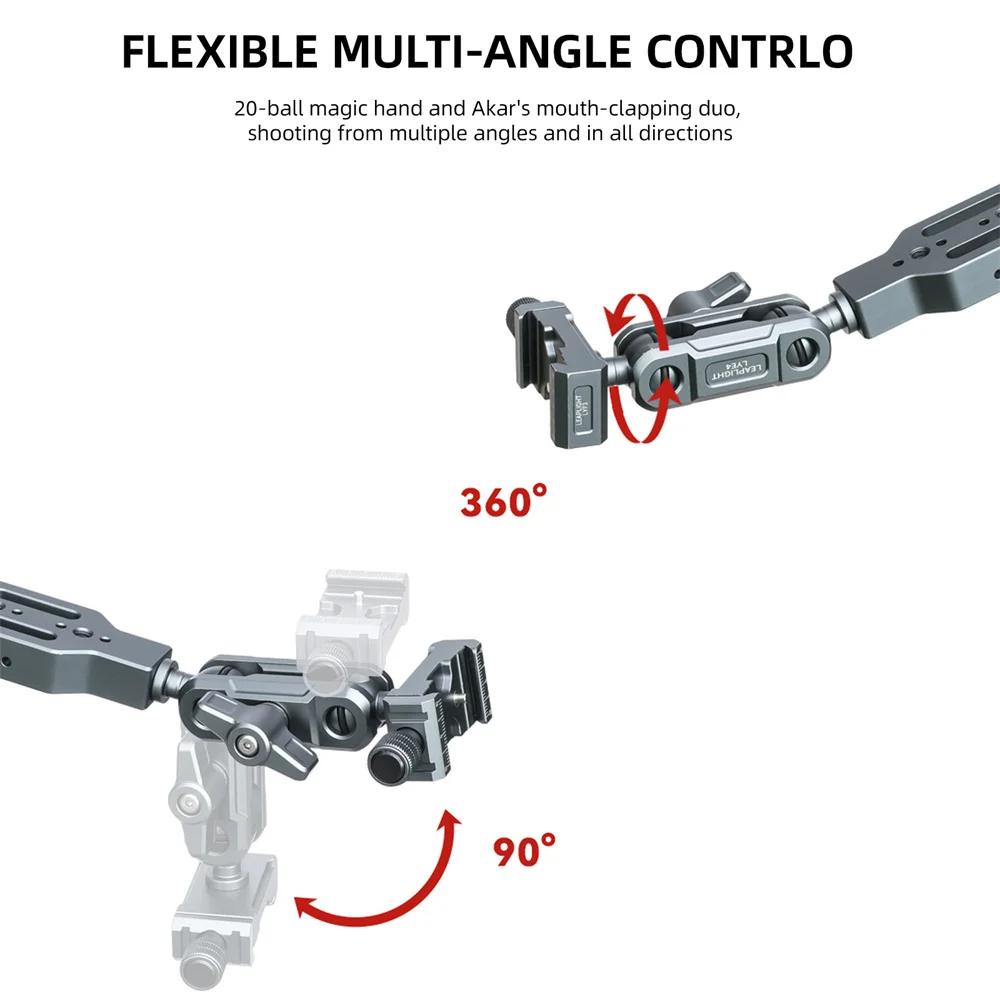 LEAPLIGHT Flexible Magic Arm W C-Clamp Overhead-Kamerahalterung 360° ° Drehbarer Freischwingerständer mit Gelenkarm für Telefon-/iPad-Ständer – Detail 7