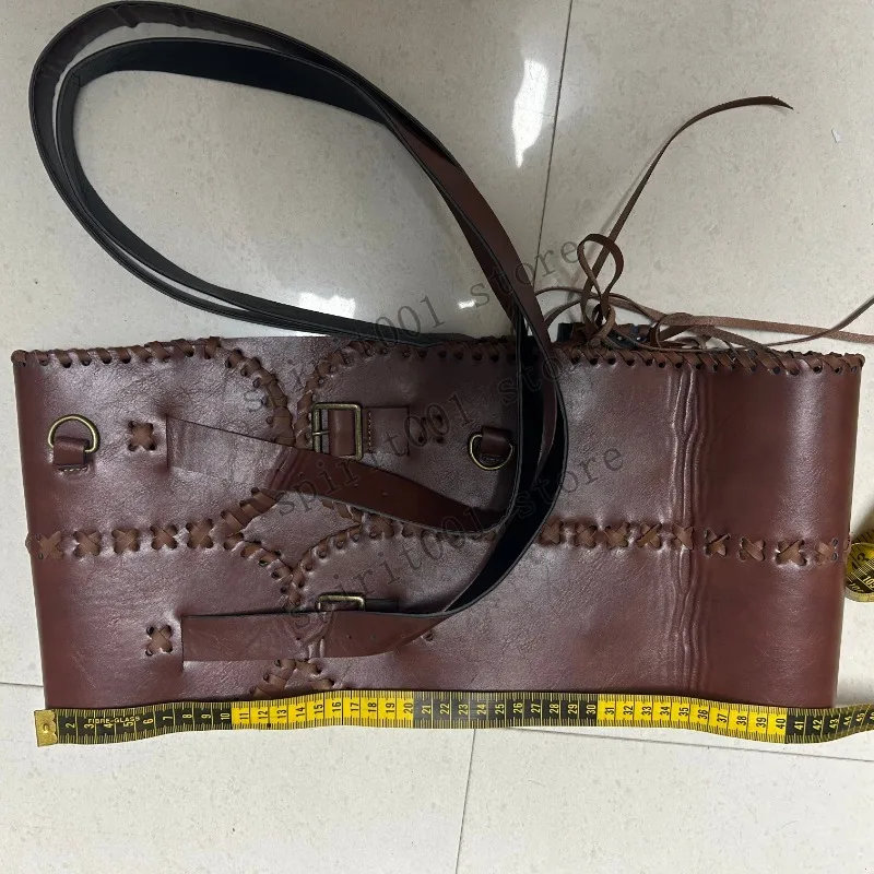 Mittelalterlicher keltischer Ritter, Kriegsgürtel, gestrickt, schwere Rüstung, Bund, einzigartiges Kostüm, Herren, Steampunk, Dress Up, Leder, Cosplay-Zubehör